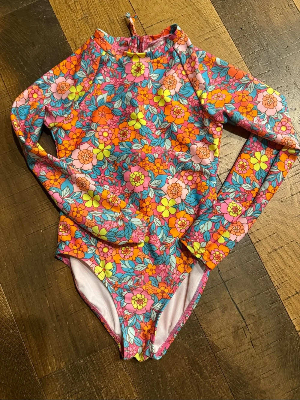 Girls floral bathing suit